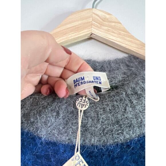 NWT Baum Und Pferdgarten Camryn Alpaca-Blend Sweater Green Block Size: Large - Picture 5 of 8